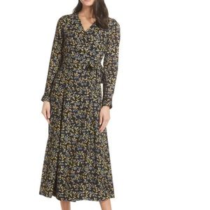 CAARA Gorgeous Floral Wrap Midi Dress